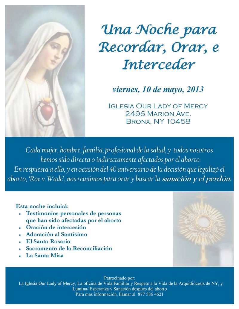 Spanish Pray Service may 13